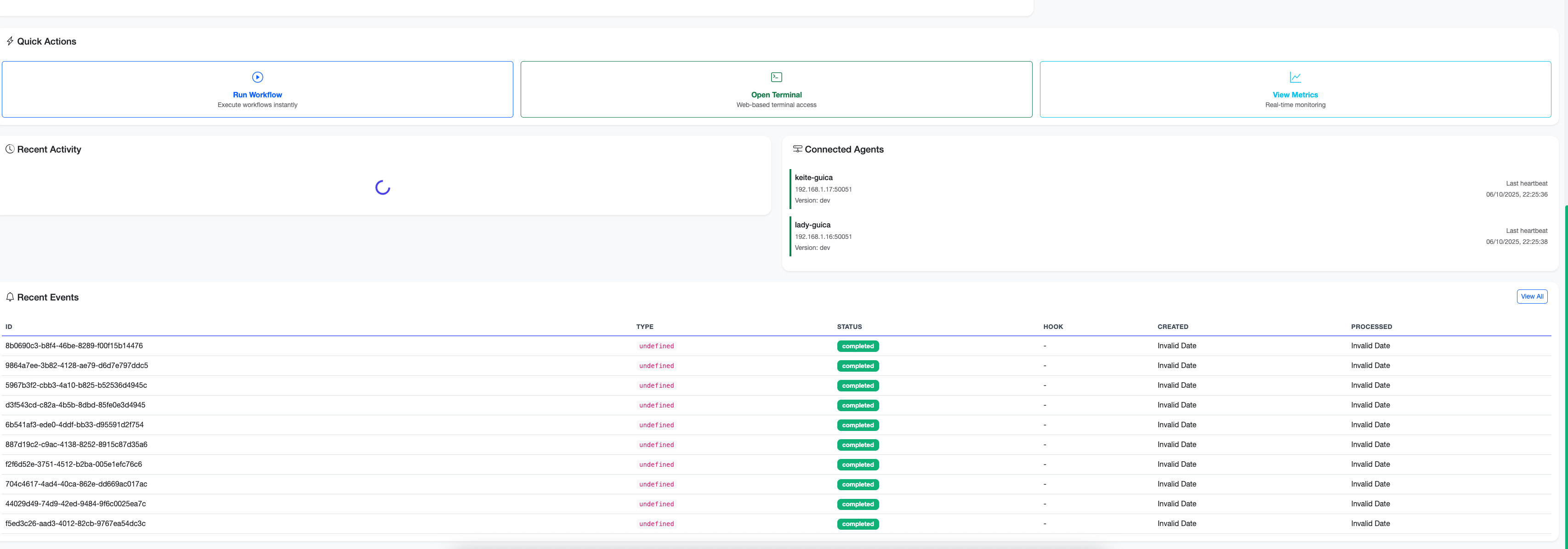 Agent Dashboard